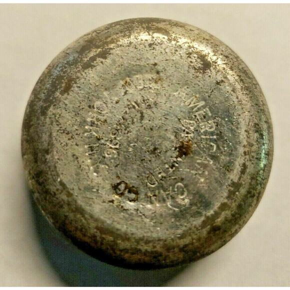 Vintage 1896 ba'ma'cea sanitary salve medical advertising tin boston ma bamacea - Picture 2 of 4